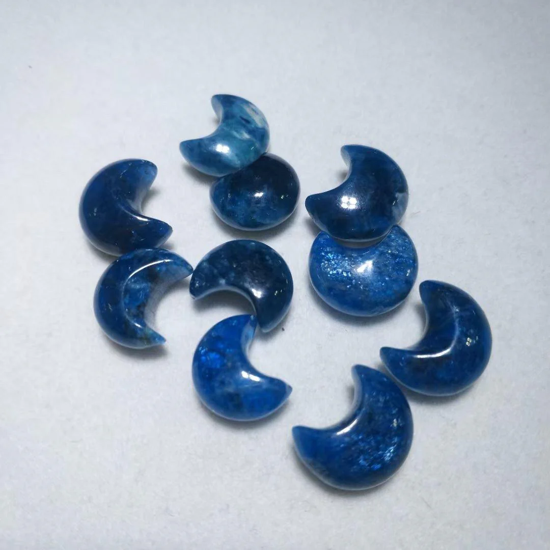 High Grade Blue Apatite Moon Wholesale - Image 6