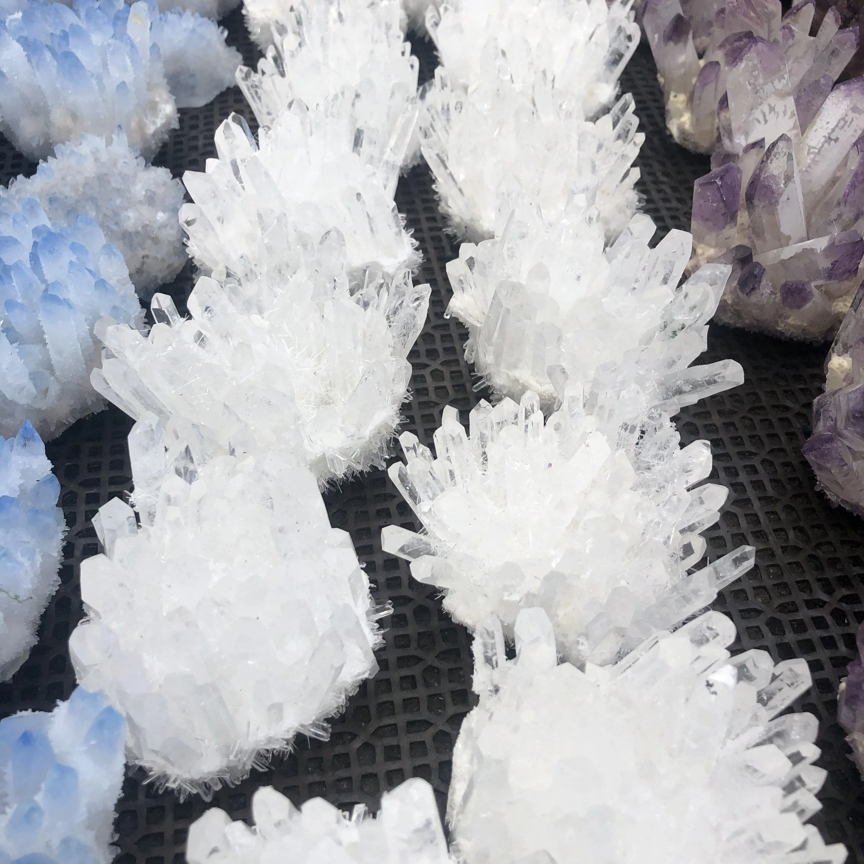 White Aura Crystal Cluster Wholesale - Image 4