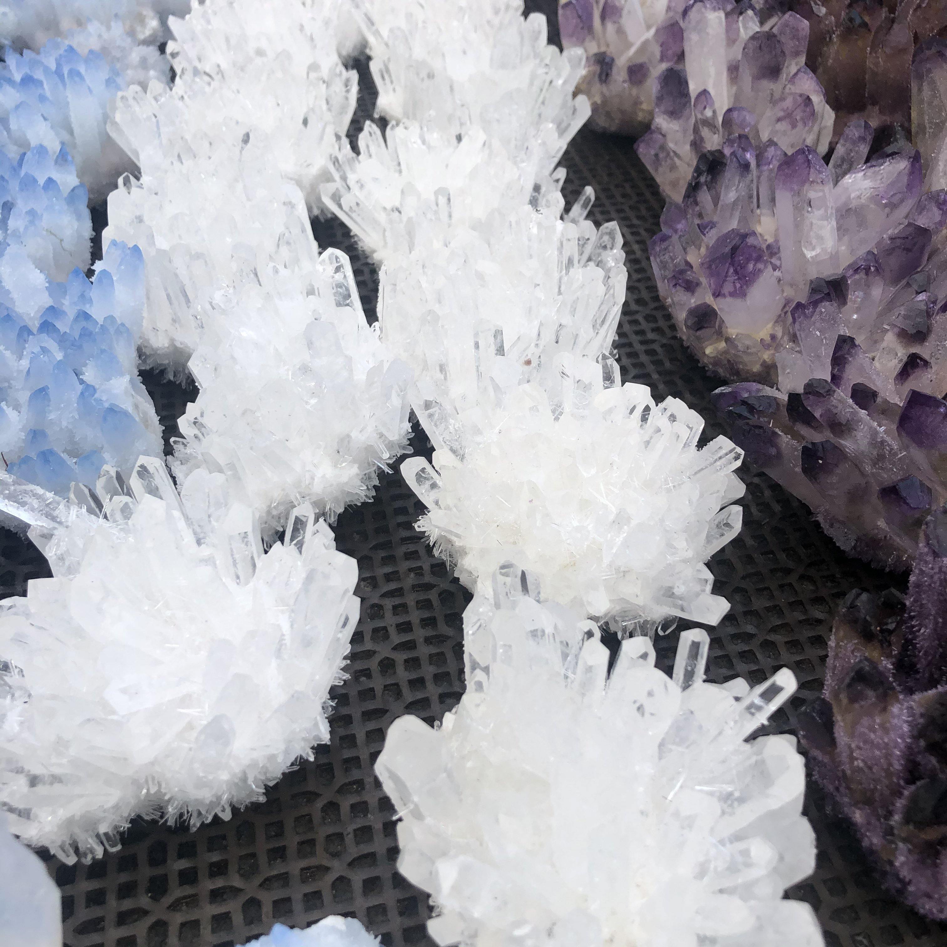 White Aura Crystal Cluster Wholesale - Image 5