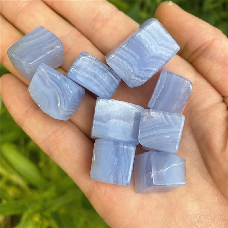 Blue Lace Agate Cube Tumbled - Image 4