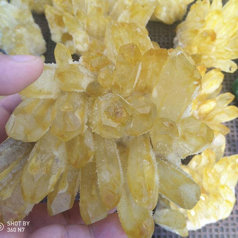 Yellow Aura Crystal Cluster Wholesale - Image 3