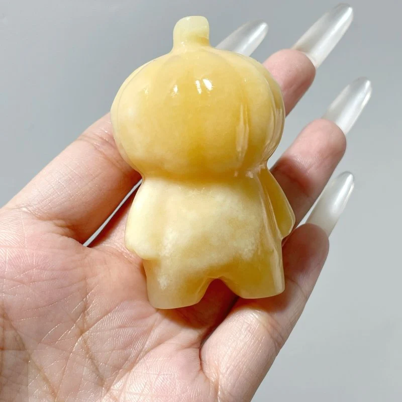 Yellow Calcite Halloween Baby Pumpkin Carving Wholesale - Image 4