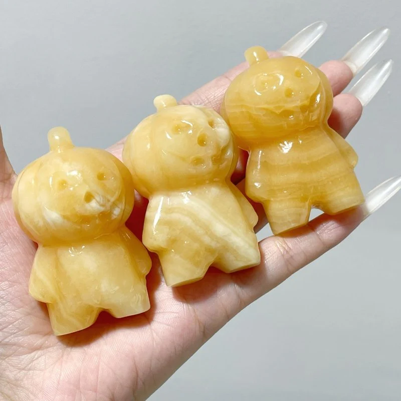 Yellow Calcite Halloween Baby Pumpkin Carving Wholesale - Image 5