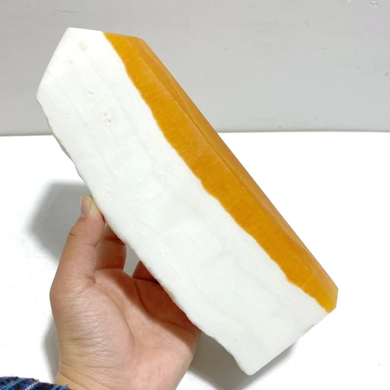 5 Pieces Yellow Calcite Points Raw Side - Image 2