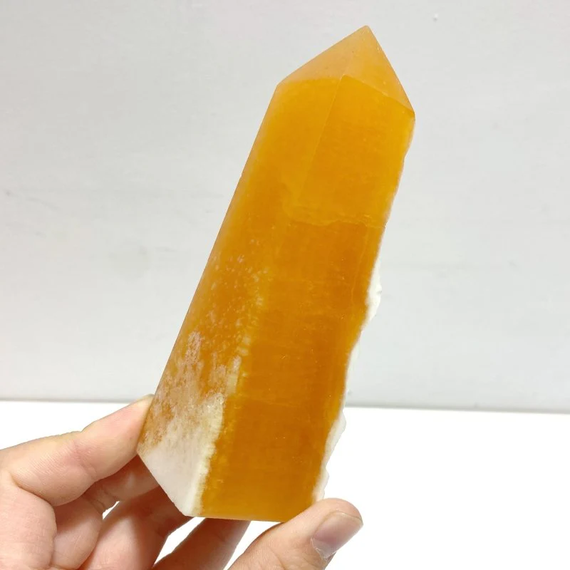 5 Pieces Yellow Calcite Points Raw Side - Image 3