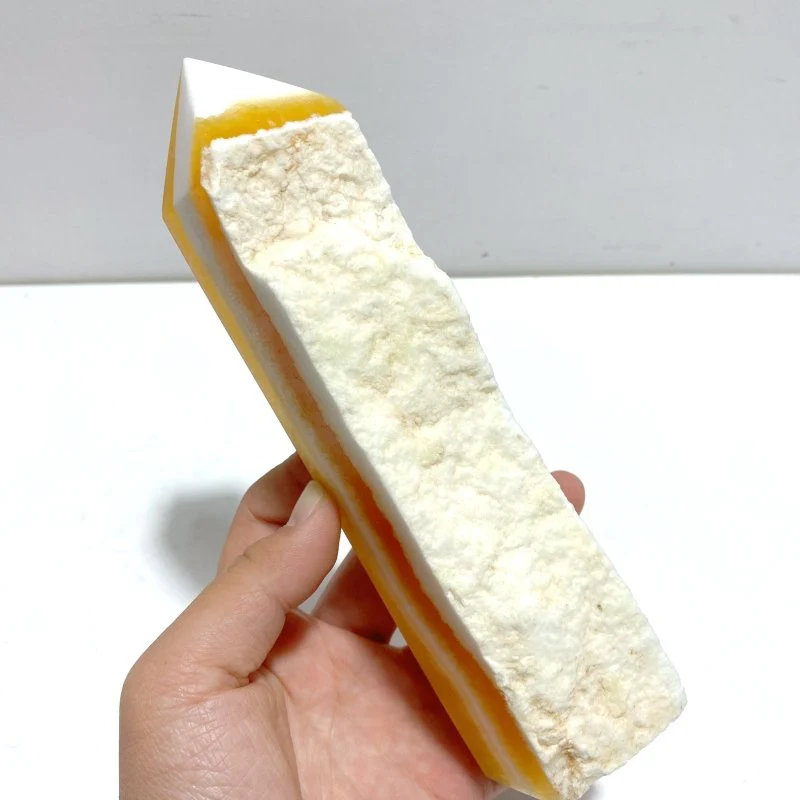5 Pieces Yellow Calcite Points Raw Side - Image 5