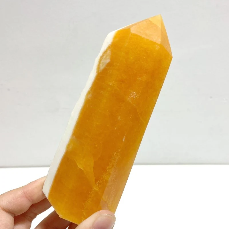 5 Pieces Yellow Calcite Points Raw Side - Image 6