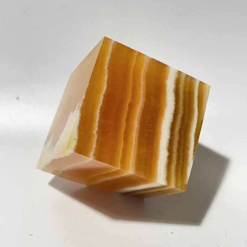 9 Pieces Stripe Yellow Calcite Stand Cube - Image 2