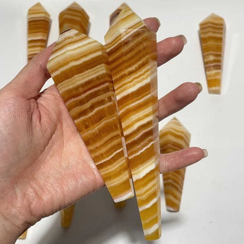 Yellow Calcite Wand Point Scepter Magic Wand Wholesale - Image 2