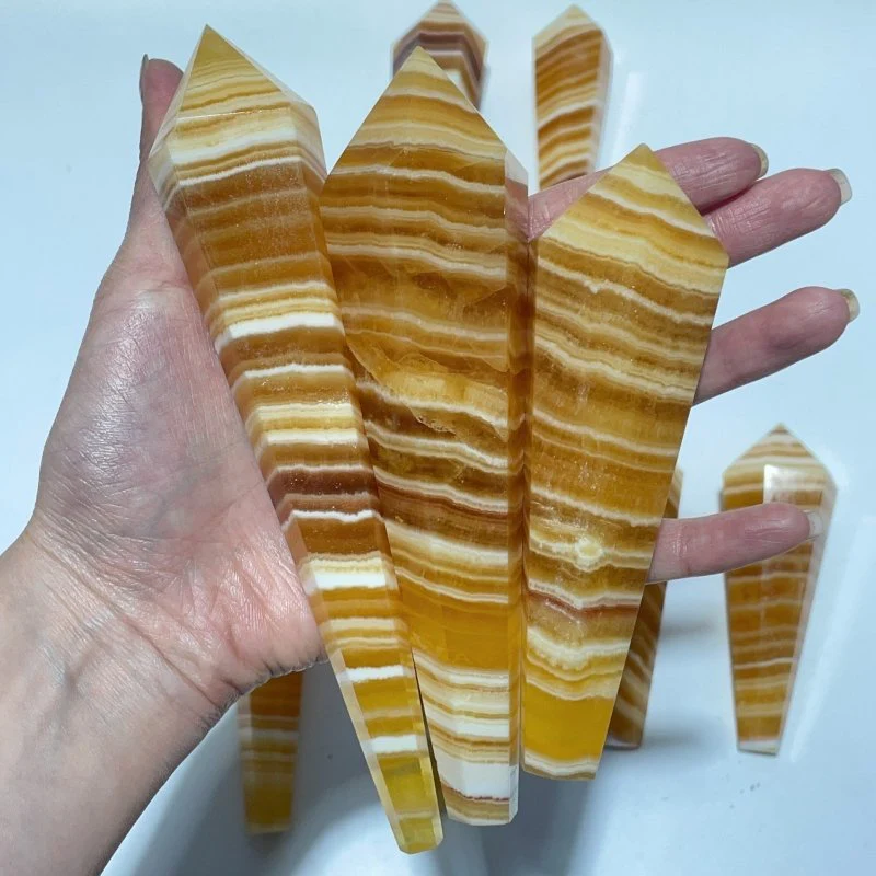 Yellow Calcite Wand Point Scepter Magic Wand Wholesale - Image 5
