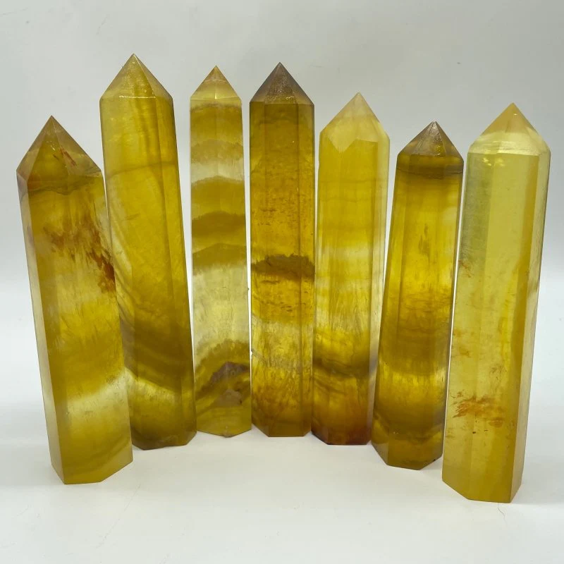 Yellow Fluorite Point Wholesale - Image 8