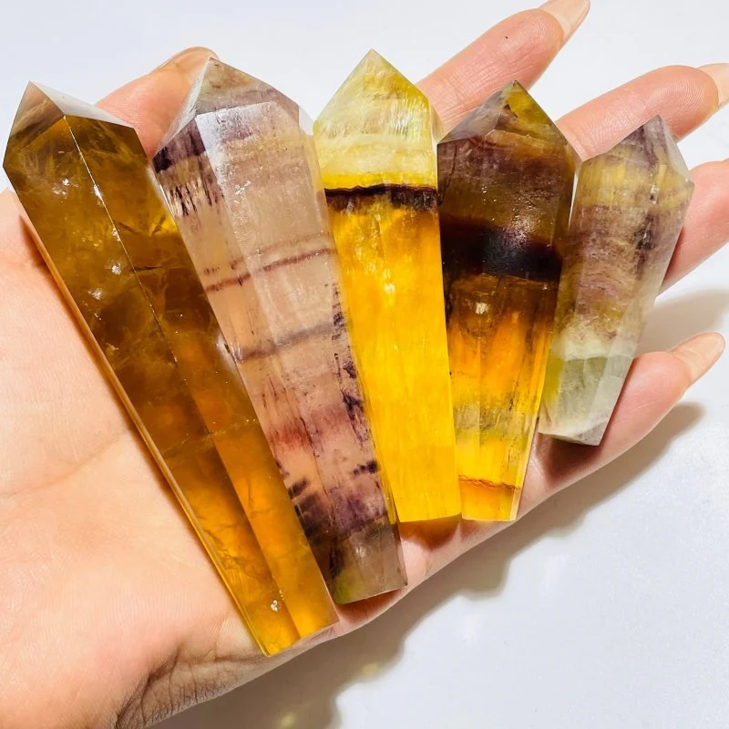 Yellow Fluorite Scepter Point Magic Wand Wholesale - Image 2