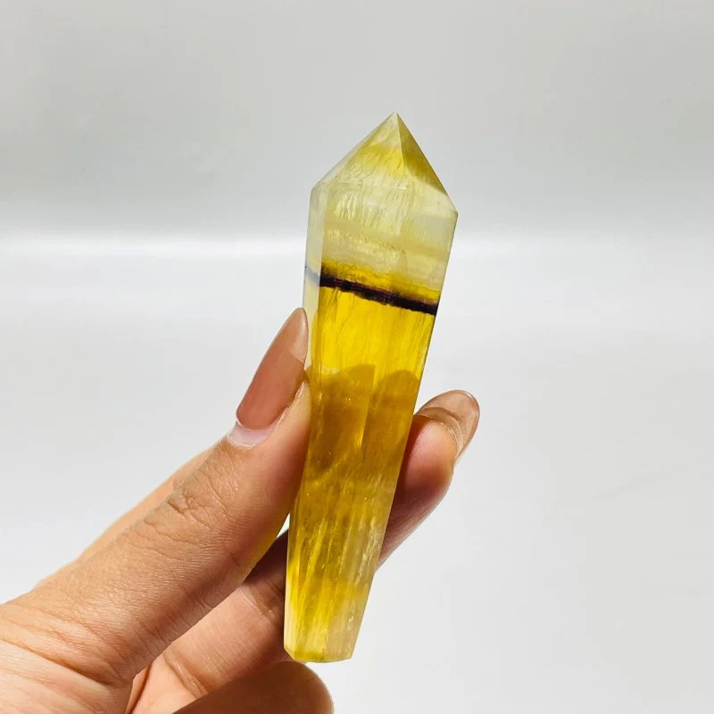 Yellow Fluorite Scepter Point Magic Wand Wholesale - Image 3
