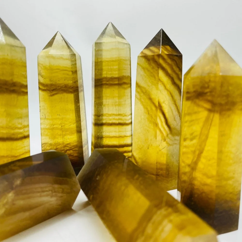 Fat Yellow Fluorite Tower Points Wholesale - Image 2