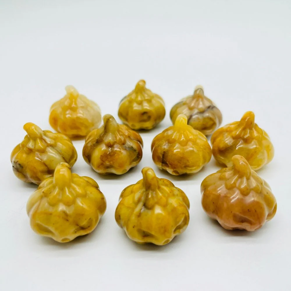 Yellow Jasper Halloween Pumpkin Carving Wholesale