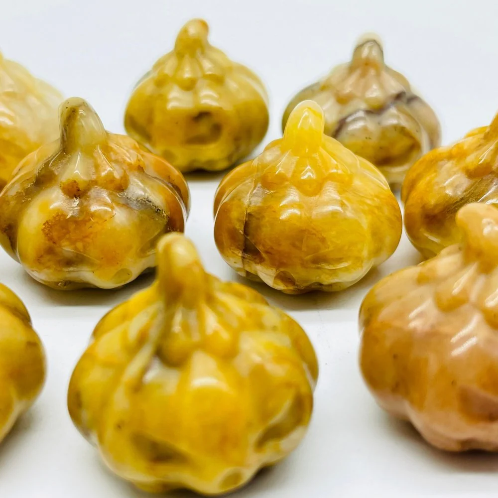 Yellow Jasper Halloween Pumpkin Carving Wholesale - Image 3