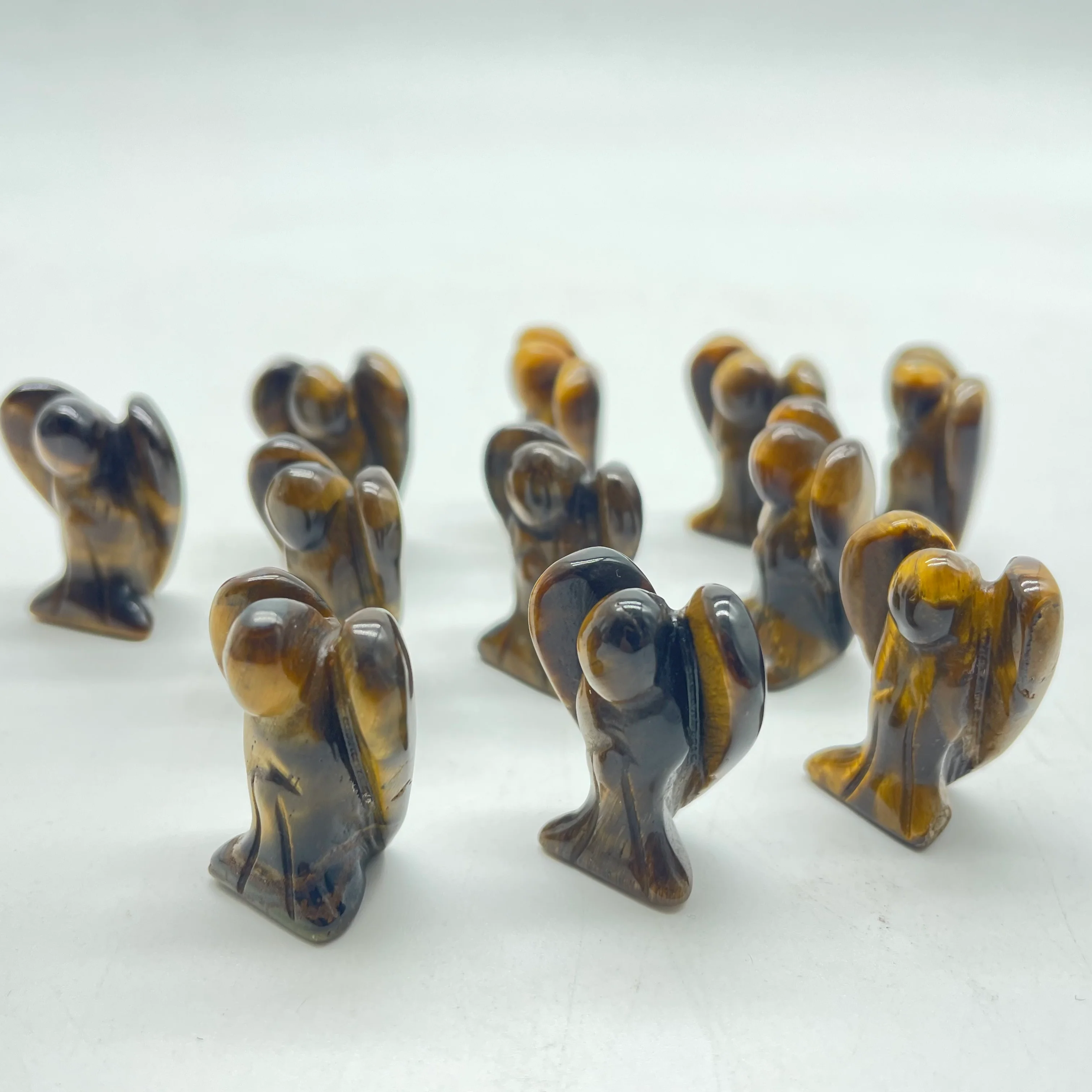Yellow Tiger Eye Angel Pendant Carving Wholesale - Image 2