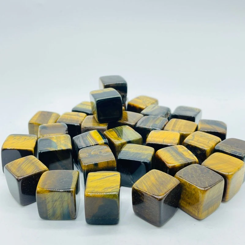 High Quality Gold Tiger Eye Cube Tumbled Wholesale - Image 3