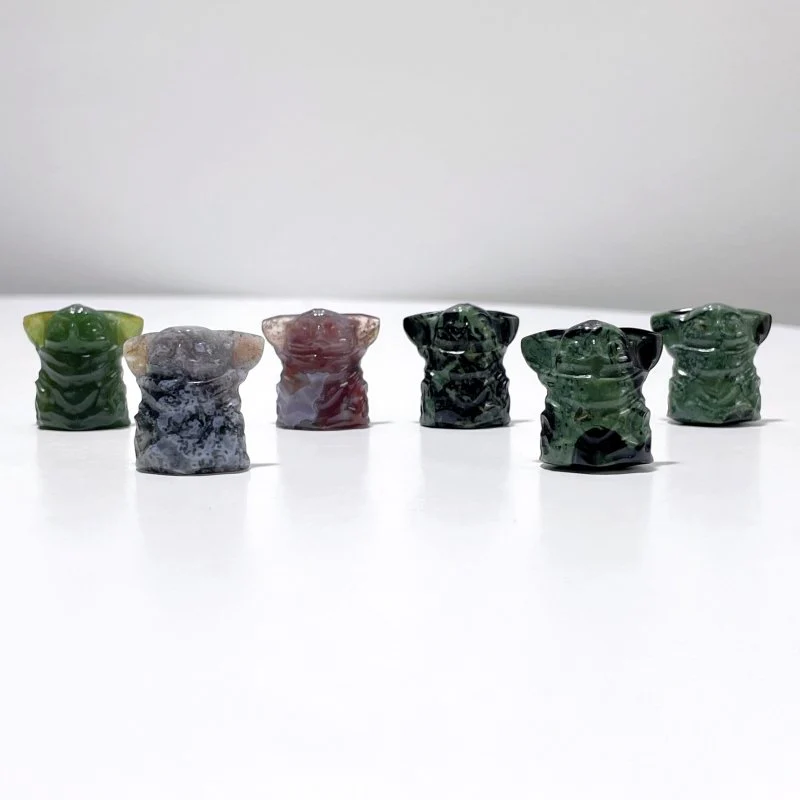 Mini Yoda Carving Wholesale Kambaba Jasper Ocean Jasper - Image 2
