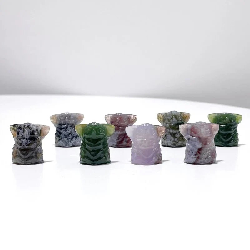 Mini Yoda Carving Wholesale Kambaba Jasper Ocean Jasper - Image 3