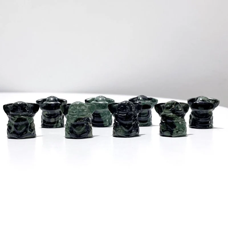 Mini Yoda Carving Wholesale Kambaba Jasper Ocean Jasper - Image 5