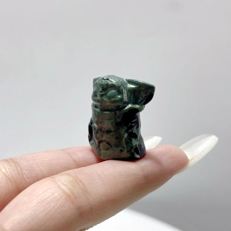 Mini Yoda Carving Wholesale Kambaba Jasper Ocean Jasper - Image 9