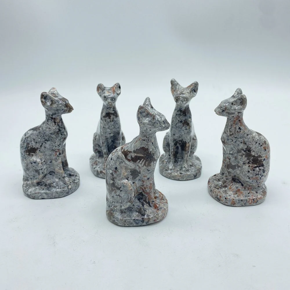 Yooperlite Stone Sphynx Hairless Cat Carving Animal Wholesale - Image 4