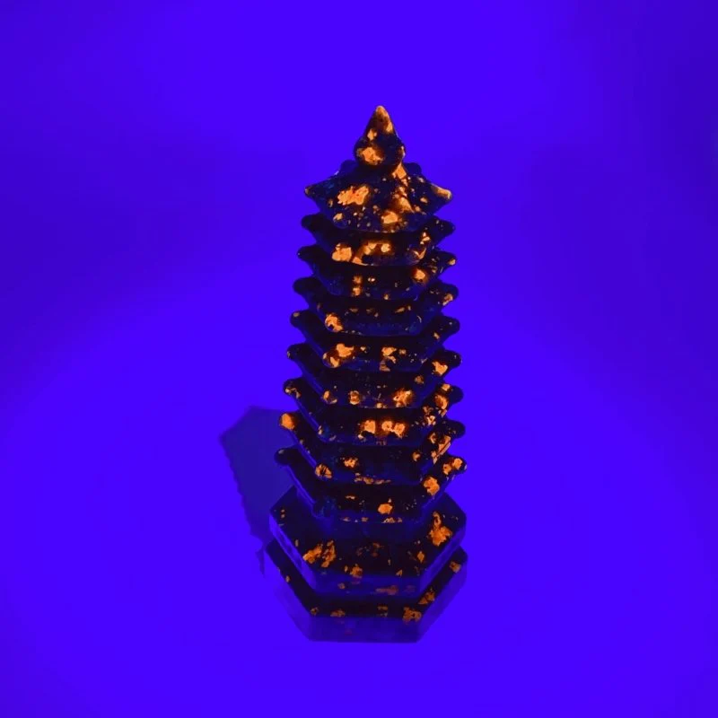 Yooperlite Wenchang Tower 9-level Pagoda Wholesale (UV Reactive) - Image 2