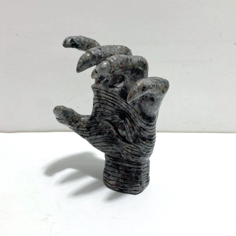 Yooperlite Stone Witchcore Demon Hand Carving - Image 2